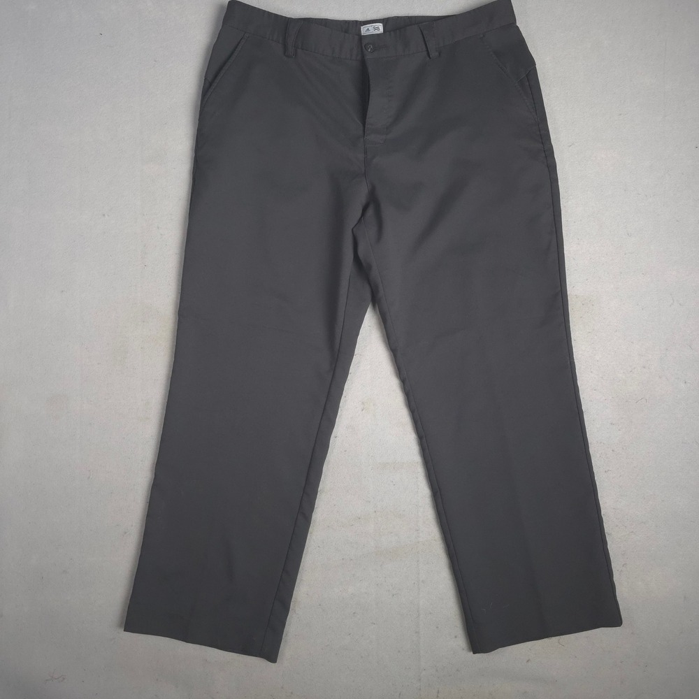Adidas Men Gray Golf Pants Flat Front Straight Fit Size‎ 38x30
